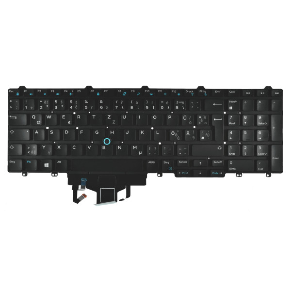 Dell Latitude 3350 Laptop Tastatur, ohne Rahmen, schwarz CZ/SK/DE, mit Hintergrundbeleuchtung