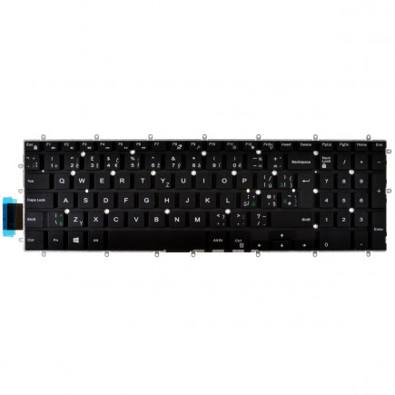 Dell Vostro 3580 Laptop Tastatur, tschechisch schwarz, ohne Rahmen