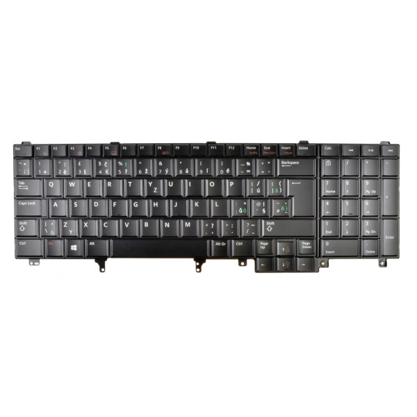Dell Precision M6600 Laptop Tastatur, CZ / SK Schwarz, ohne Hintergrundbeleuchtung, mit Rahmen