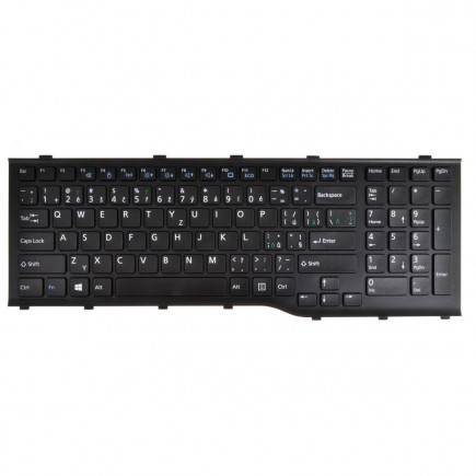 Fujitsu Siemens LIFEBOOK A532 Laptop Tastatur, CZ / SK Schwarz, ohne Hintergrundbeleuchtung, mit Rahmen