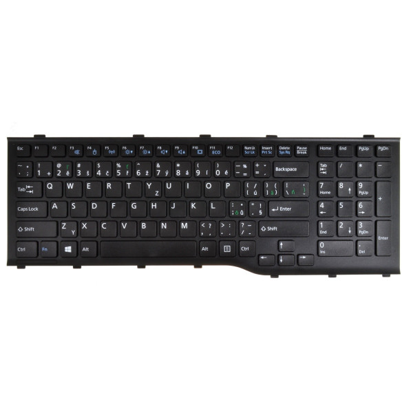 Fujitsu Siemens LIFEBOOK A532 Laptop Tastatur, CZ / SK Schwarz, ohne Hintergrundbeleuchtung, mit Rahmen