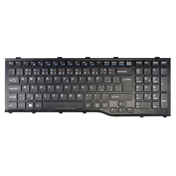 Fujitsu Siemens LIFEBOOK AH562 Laptop Tastatur, CZ / SK Schwarz, ohne Hintergrundbeleuchtung, mit Rahmen