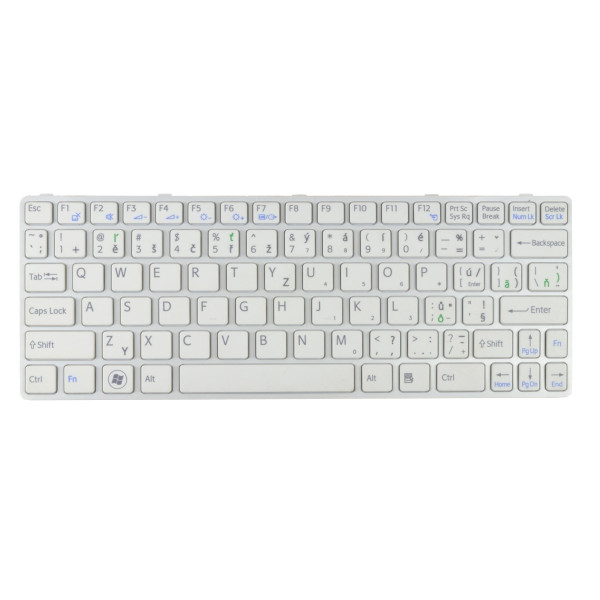 Sony Vaio SVE1111M1E Laptop Tastatur, CZ / SK Weiß, ohne Hintergrundbeleuchtung, mit Rahmen