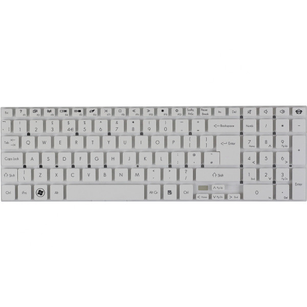 Packard Bell EasyNote VG70 Laptop Tastatur, tschechisch weiß, ohne Rahmen, ohne Hintergrundbeleuchtung