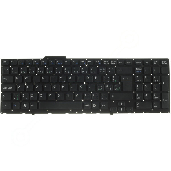 Sony Vaio PCG-81212M Laptop Tastatur, tschechisch schwarz, ohne Rahmen, ohne Hintergrundbeleuchtung
