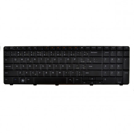Dell Inspiron 17 Laptop Tastatur, CZ / SK Schwarz, ohne Hintergrundbeleuchtung, mit Rahmen