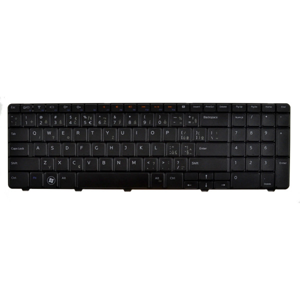 Dell Inspiron 17 Laptop Tastatur, CZ / SK Schwarz, ohne Hintergrundbeleuchtung, mit Rahmen