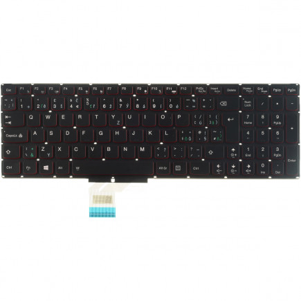 Lenovo 2 Pro-15 Laptop Tastatur, ohne Rahmen, schwarz CZ/SK, mit Hintergrundbeleuchtung