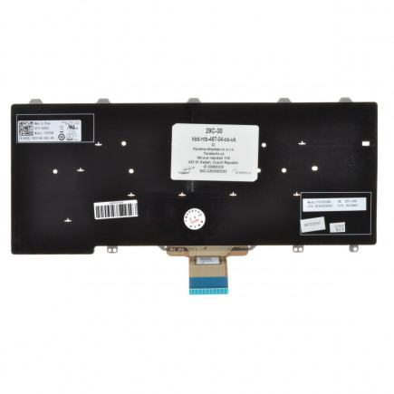 Dell Latitude E5270 Laptop Tastatur, tschechisch schwarz, ohne Rahmen, ohne Hintergrundbeleuchtung