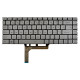MSI P65 Laptop Tastatur, ohne Rahmen, silber CZ/SK, mit Hintergrundbeleuchtung