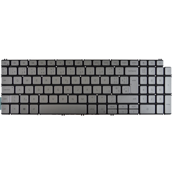 Dell Inspiron 7791 Laptop Tastatur, ohne Rahmen, silber CZ/SK, mit Hintergrundbeleuchtung