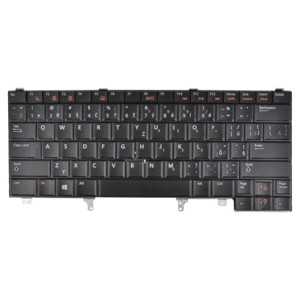 Dell Latitude E6430 Laptop Tastatur, CZ / SK Schwarz, ohne Hintergrundbeleuchtung, mit Rahmen