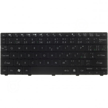 Packard Bell dot se Laptop Tastatur, CZ / SK Schwarz, ohne Hintergrundbeleuchtung, mit Rahmen