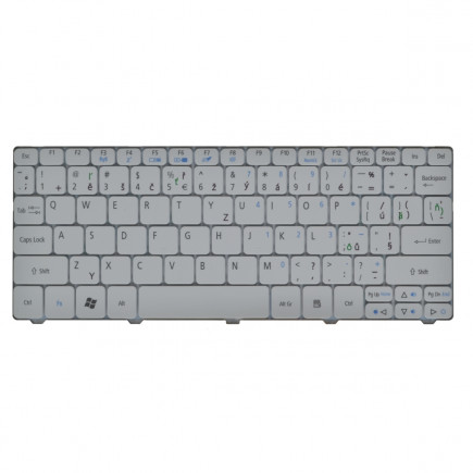 Packard Bell dot s Laptop Tastatur, CZ / SK Weiß, ohne Hintergrundbeleuchtung, mit Rahmen