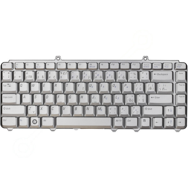 Dell Inspiron 1000 Laptop Tastatur, CZ / SK Silber, ohne Hintergrundbeleuchtung, mit Rahmen