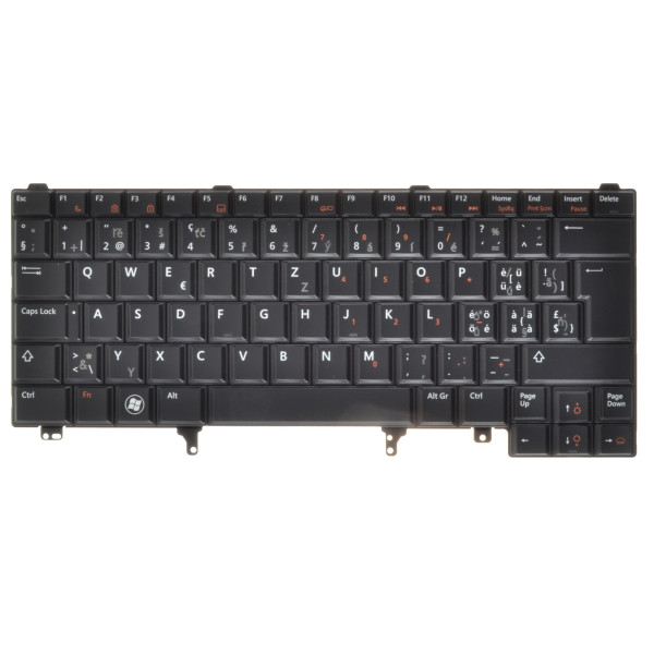 Dell Latitude E5320 Laptop Tastatur, CZ / SK Schwarz / Weiß / Silber, Hintergrundbeleuchtete, mit Rahmen