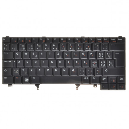 Dell Latitude E5420 Laptop Tastatur, CZ / SK Schwarz / Weiß / Silber, Hintergrundbeleuchtete, mit Rahmen