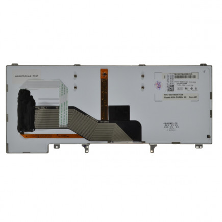 Dell Latitude E6430 ATG Laptop Tastatur, CZ / SK Schwarz / Weiß / Silber, Hintergrundbeleuchtete, mit Rahmen