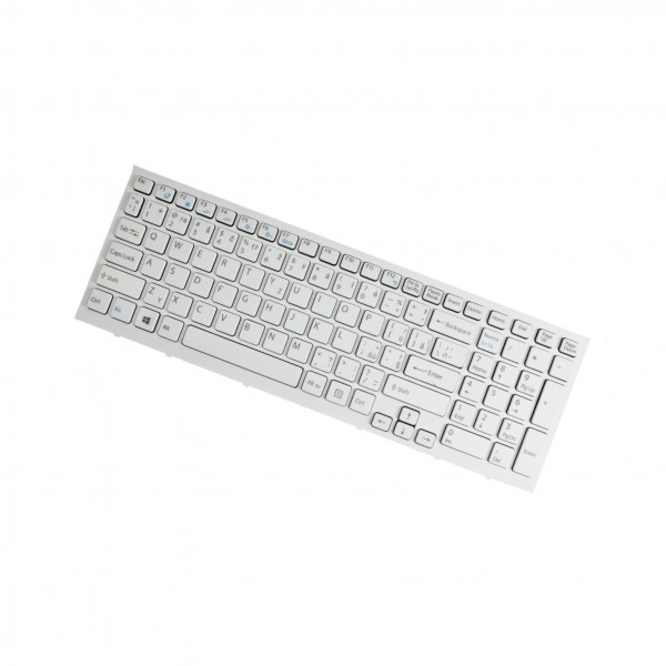 Sony Vaio PCG-71811M Laptop Tastatur, CZ / SK Weiß, ohne Hintergrundbeleuchtung, mit Rahmen