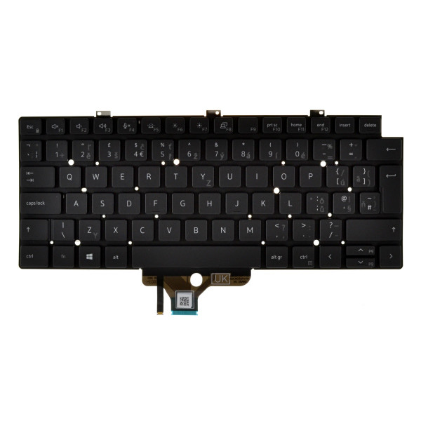 Dell Latitude 13 (5320) Laptop Tastatur, ohne Rahmen, schwarz CZ/SK, mit Hintergrundbeleuchtung