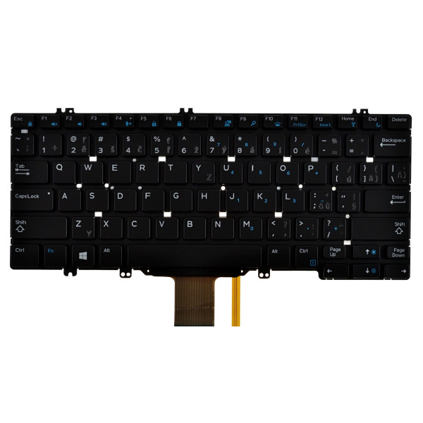 Dell Latitude 12 5289 Laptop Tastatur, ohne Rahmen, schwarz CZ/SK, mit Hintergrundbeleuchtung