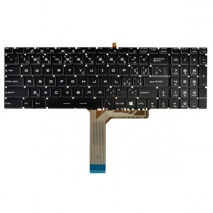 MSI GE75 8SE Laptop Tastatur, ohne Rahmen, schwarz CZ/SK, mit Hintergrundbeleuchtung