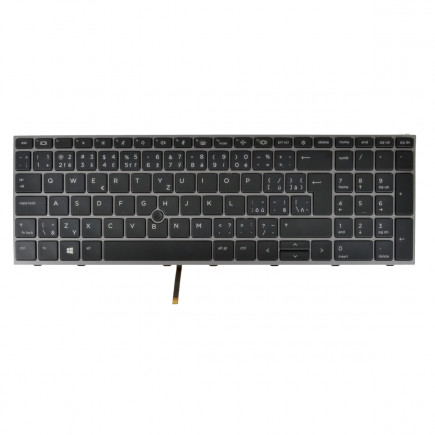 Kompatibilní M17094-FL1 Laptop Tastatur, CZ / SK Schwarz, Hintergrundbeleuchtete, mit Rahmen