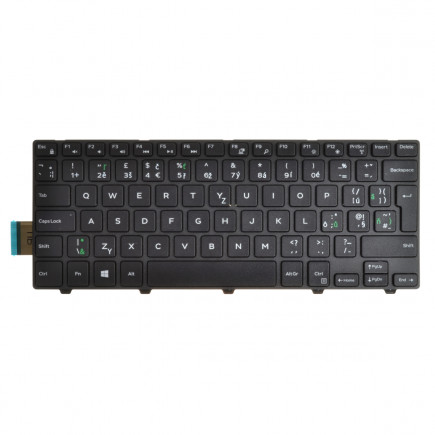 Dell Vostro 14 (5459) Laptop Tastatur, CZ / SK Schwarz, ohne Hintergrundbeleuchtung, mit Rahmen