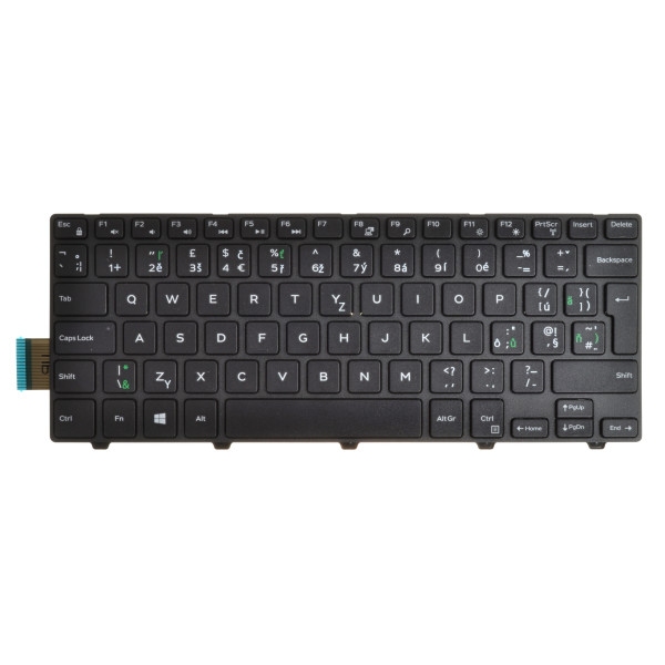 Dell Vostro 14 5459 Laptop Tastatur, CZ / SK Schwarz, ohne Hintergrundbeleuchtung, mit Rahmen