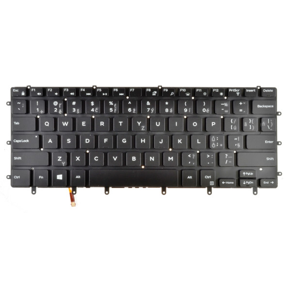 Dell Inspiron 15 (7568) Laptop Tastatur, ohne Rahmen, schwarz CZ/SK, mit Hintergrundbeleuchtung