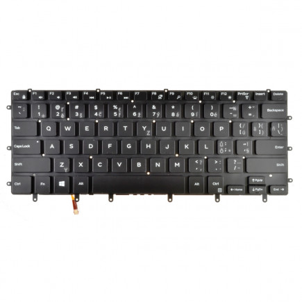 Dell Inspiron 15 7568 Laptop Tastatur, ohne Rahmen, schwarz CZ/SK, mit Hintergrundbeleuchtung