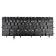 Dell XPS 15 9560 Laptop Tastatur, ohne Rahmen, schwarz / weiß / silber CZ/SK, mit Hintergrundbeleuchtung