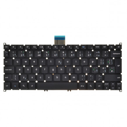 Acer ChromeBook C710 Laptop Tastatur, tschechisch schwarz ohne Rahmen, ohne Hintergrundbeleuchtung