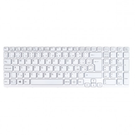 Sony Vaio SVE1711C5E Laptop Tastatur, CZ / SK Weiß, Hintergrundbeleuchtete, mit Rahmen