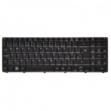 Acer eMachines E627 Laptop Tastatur, CZ / SK Schwarz, ohne Hintergrundbeleuchtung, mit Rahmen