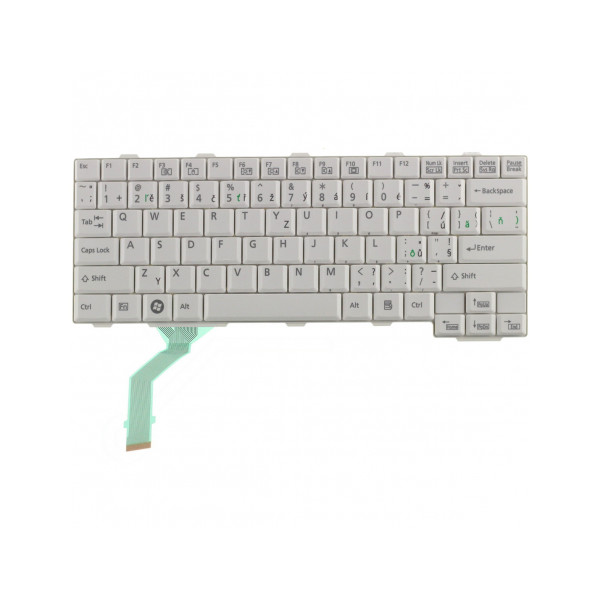 Fujitsu Siemens LIFEBOOK p771 Laptop Tastatur, CZ / SK Weiß, ohne Hintergrundbeleuchtung, mit Rahmen