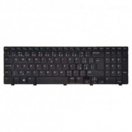 Dell Inspiron 15R-5537 Laptop Tastatur, CZ / SK Schwarz, ohne Hintergrundbeleuchtung, mit Rahmen
