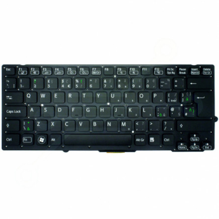 Sony Vaio PCG-41218M Laptop Tastatur, tschechisch schwarz ohne Rahmen, ohne Hintergrundbeleuchtung