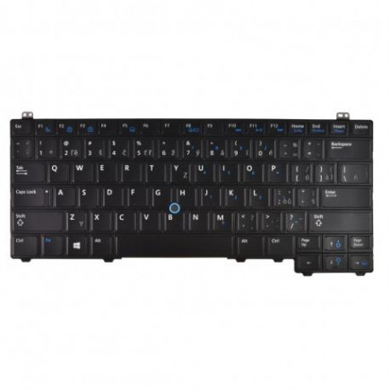 Dell Latitude E5440 Laptop Tastatur, CZ / SK Schwarz, Hintergrundbeleuchtete, mit Rahmen