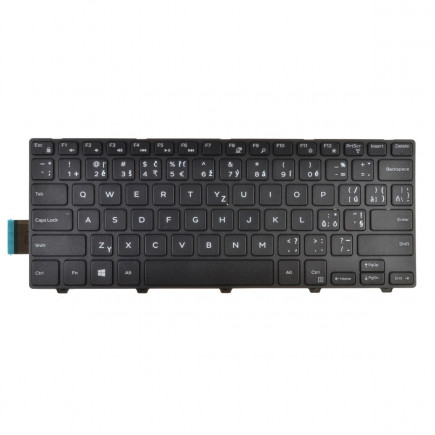 Dell Latitude 3450 Laptop Tastatur, CZ / SK Schwarz, ohne Hintergrundbeleuchtung, mit Rahmen