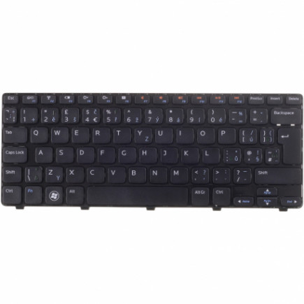 Dell Inspiron 10z Laptop Tastatur, CZ / SK Schwarz, ohne Hintergrundbeleuchtung, mit Rahmen