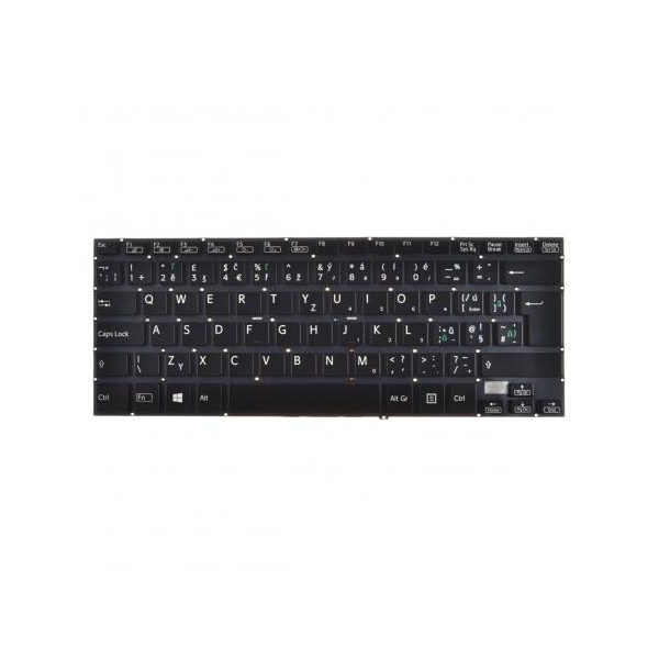 Sony Vaio SVF14A1C5E Laptop Tastatur, tschechisch schwarz ohne Rahmen, ohne Hintergrundbeleuchtung