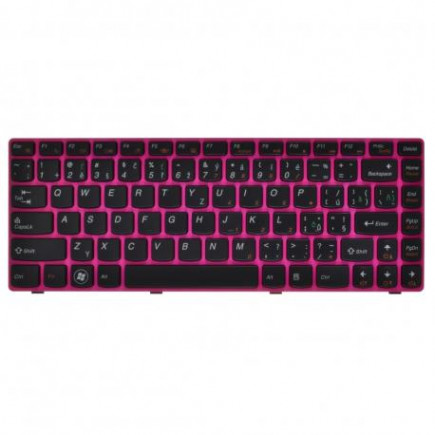 Lenovo B470 Laptop Tastatur, mit Rahmen, Rosa CZ / SK, ohne Hintergrundbeleuchtung