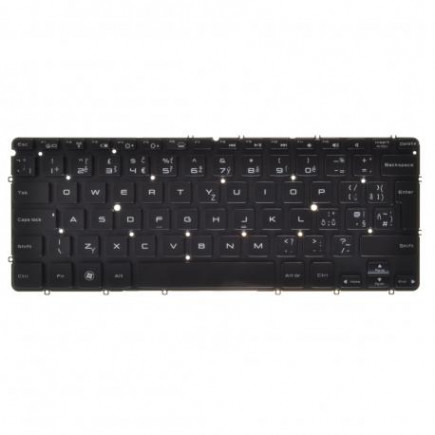 Dell Studio XPS 13 L321X Laptop Tastatur, ohne Rahmen, schwarz CZ/SK, mit Hintergrundbeleuchtung