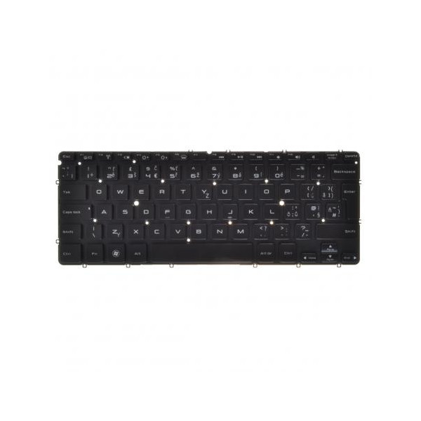 Dell Studio XPS 13 L322X Laptop Tastatur, ohne Rahmen, schwarz CZ/SK, mit Hintergrundbeleuchtung