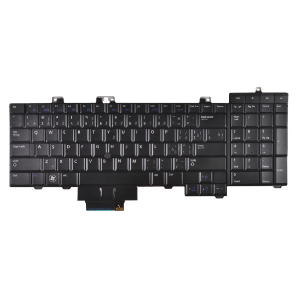 Dell Precision M6400 Laptop Tastatur, CZ / SK Schwarz, Hintergrundbeleuchtete