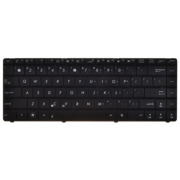 Asus K401N Laptop Tastatur, CZ / SK Schwarz, ohne Hintergrundbeleuchtung, mit Rahmen