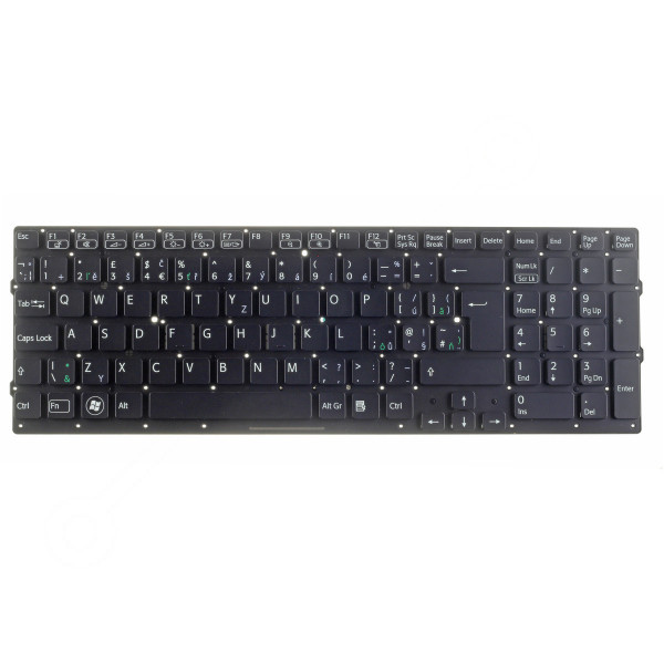 Sony Vaio PCG-81312L Laptop Tastatur, CZ / SK Schwarz, ohne Hintergrundbeleuchtung, ohne Rahmen