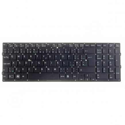 Sony Vaio PCG-81412M Laptop Tastatur, CZ / SK Schwarz, ohne Hintergrundbeleuchtung, ohne Rahmen