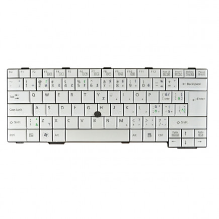 Fujitsu Siemens LIFEBOOK E752 Laptop Tastatur, CZ / SK Weiß, ohne Hintergrundbeleuchtung, mit Rahmen